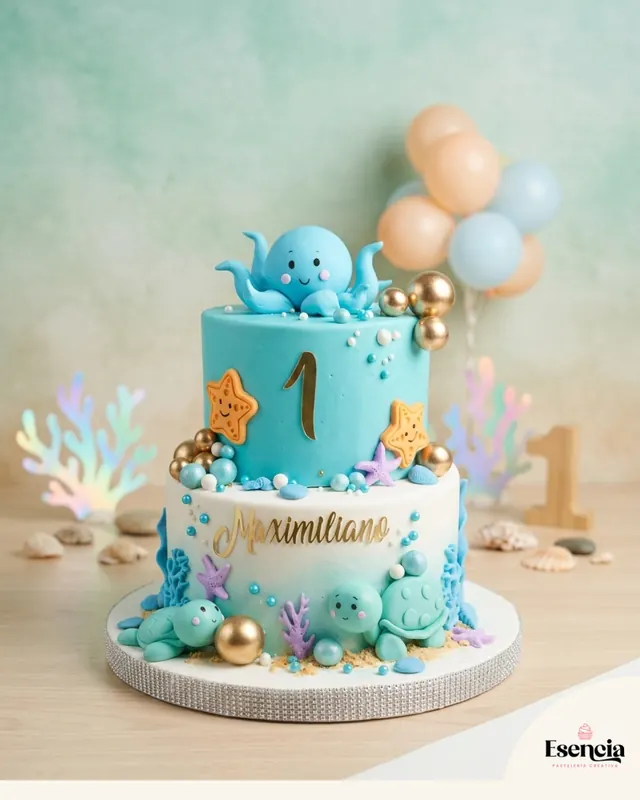 Torta de océano para primer añito