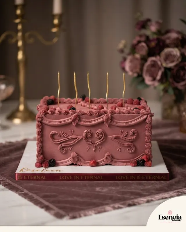 Torta de aniversario vintage