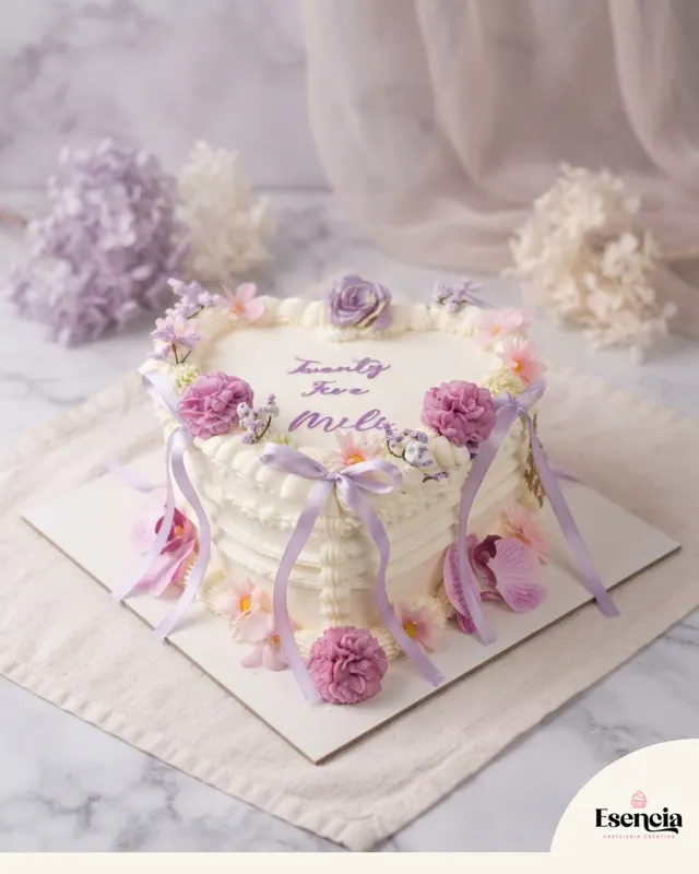 Torta de lila y crema