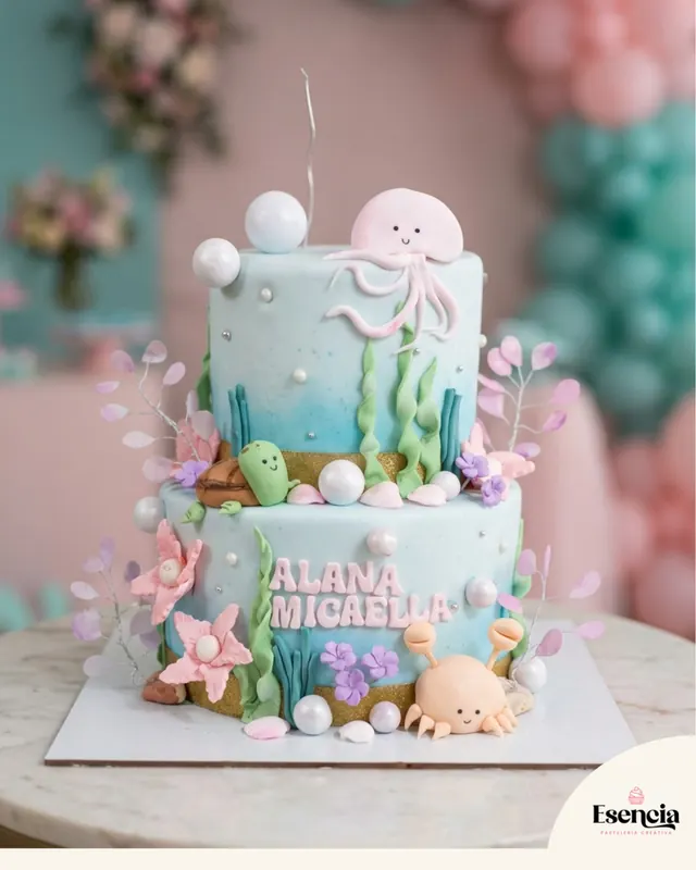 Torta de fondo marino