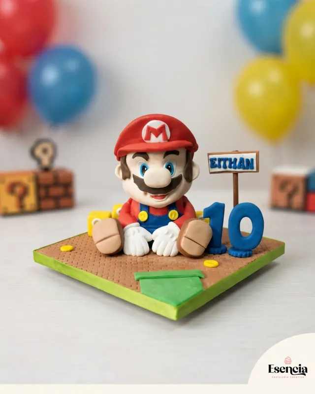 Torta de mario bros modelado