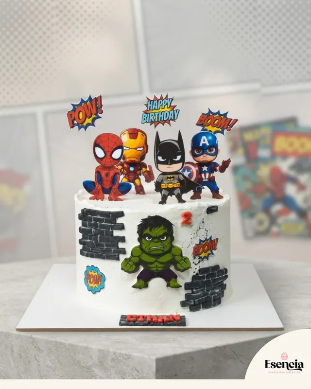 Torta de superhéroes